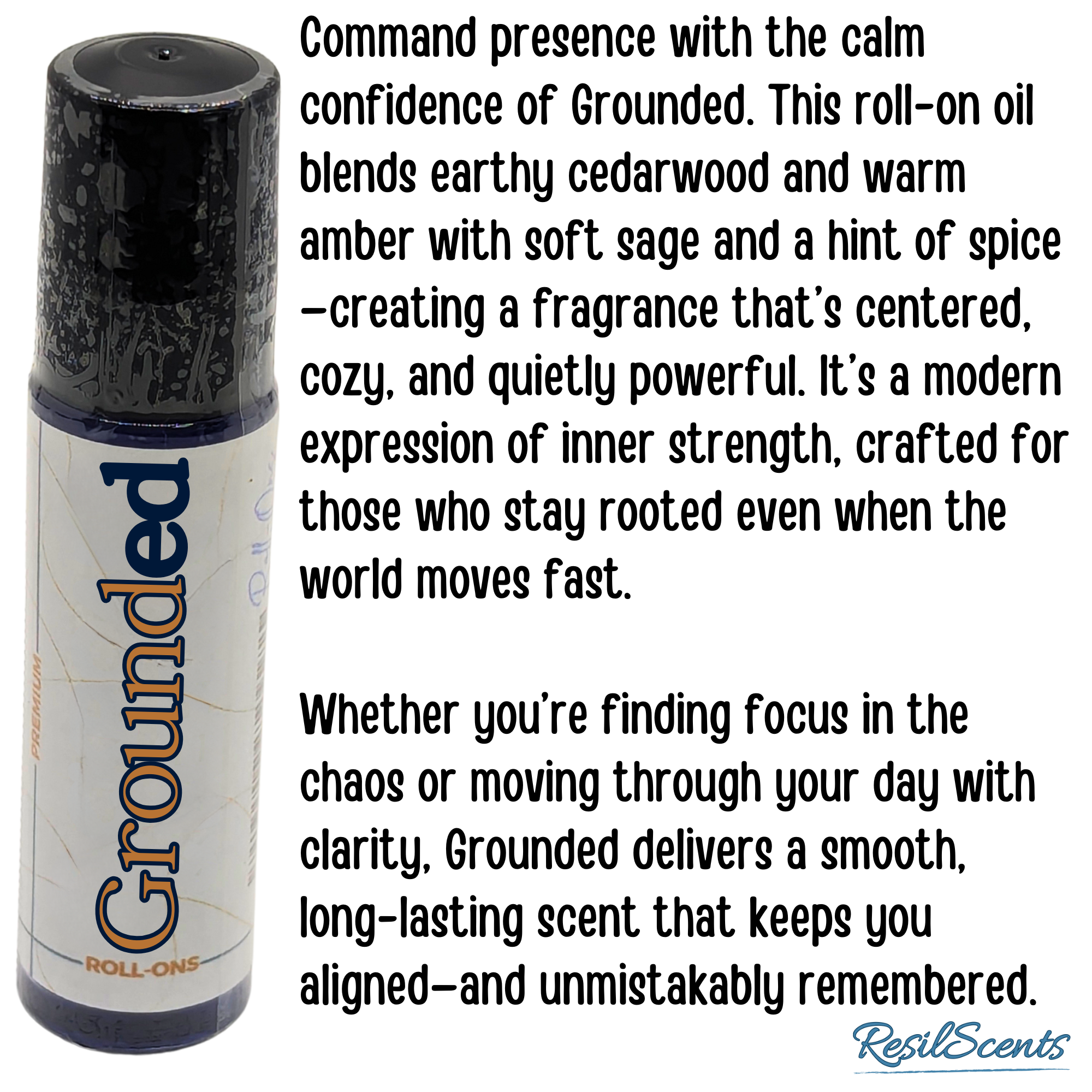 Grounded™ Roll-On Oil – Earthy. Steady. Centering. | ResilScents™