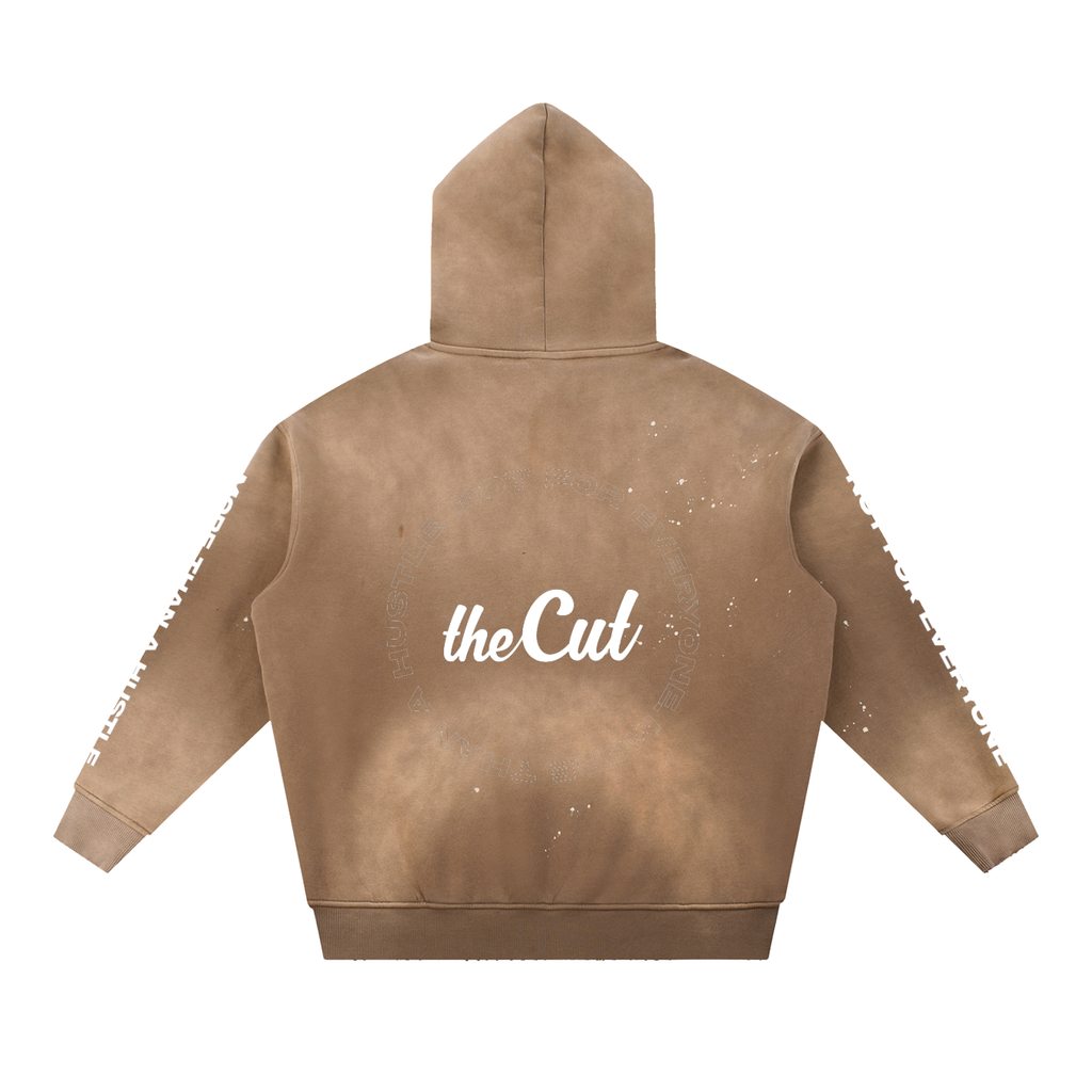 Not for Everyone Vintage Washed Frayed Fleece Hoodie