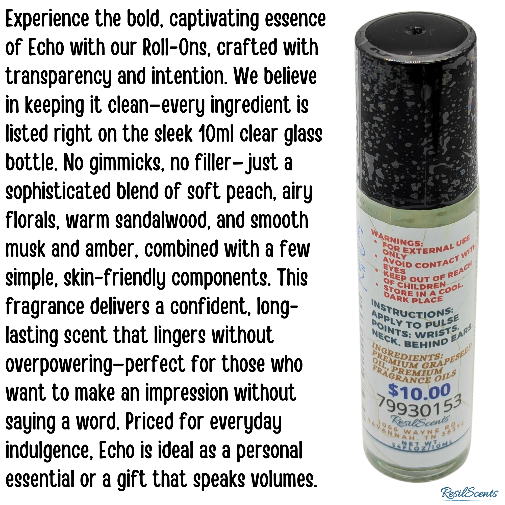 Echo Roll-On Oil – Bold, Smooth & Unapologetic | ResilScents™