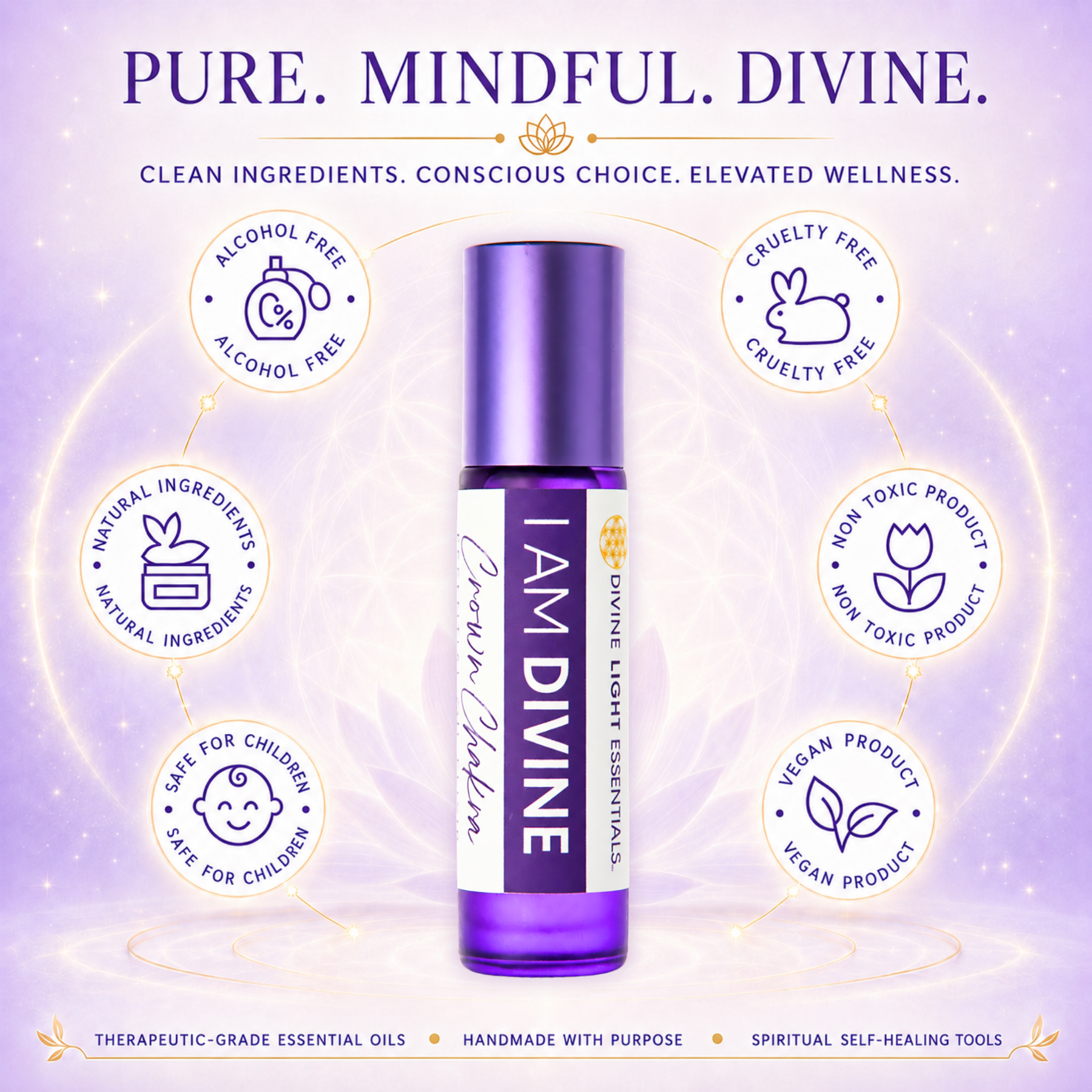 Lift Yourself Elixir Bundle - Essential Oils for Unity Consciousness - Ascension - Intuition - 3 Roller Bottles