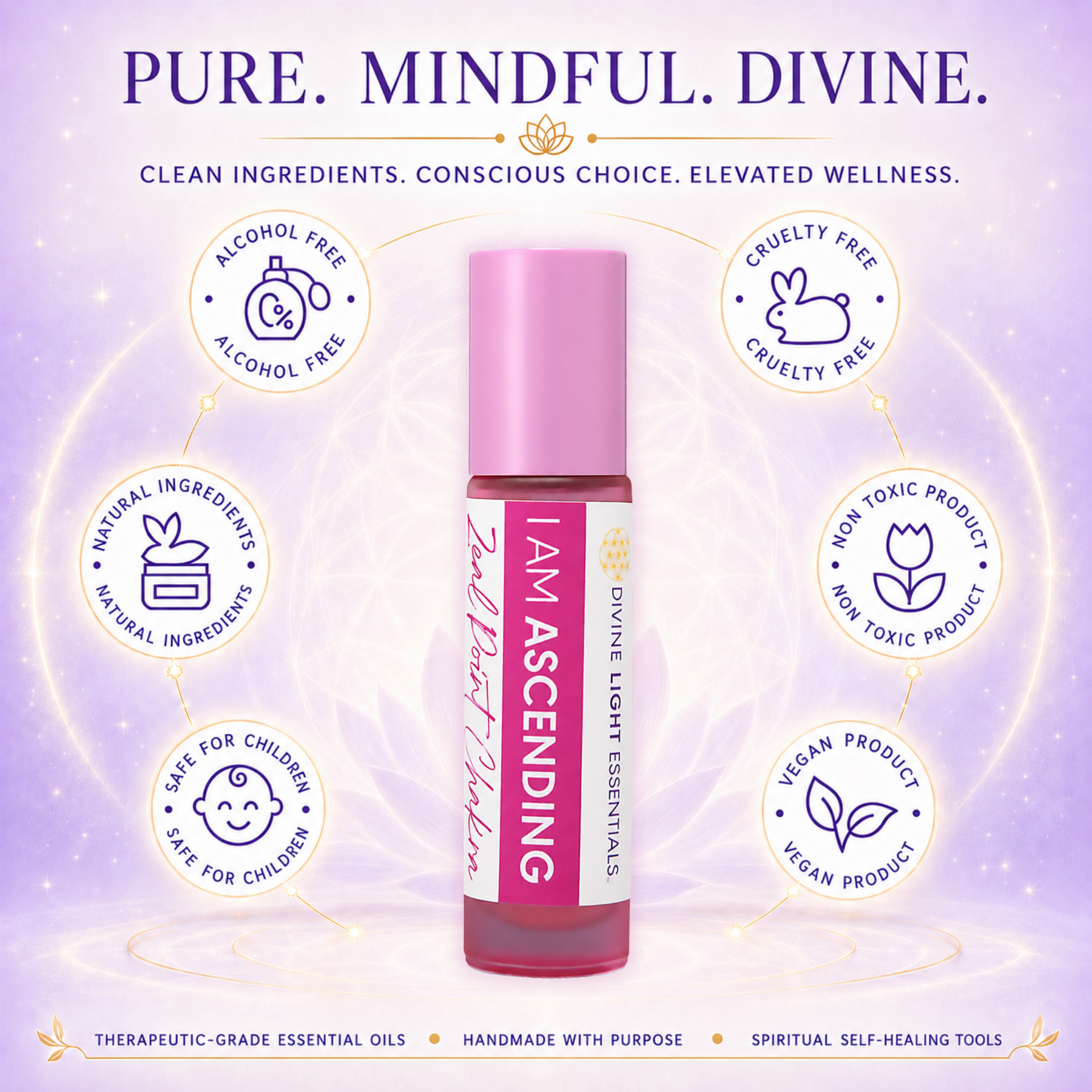 Lift Yourself Elixir Bundle - Essential Oils for Unity Consciousness - Ascension - Intuition - 3 Roller Bottles