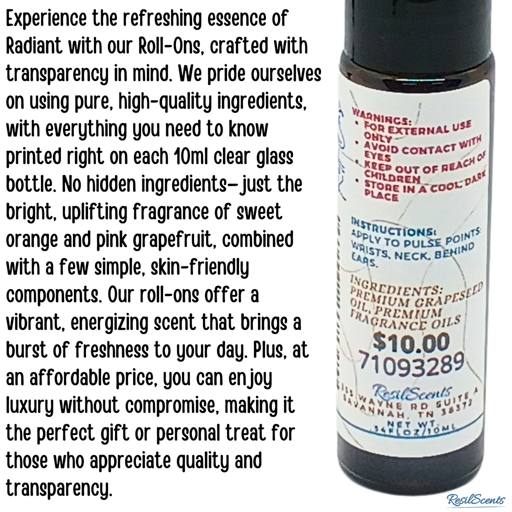 Radiant Roll-On Oil – Citrus Brightness On the Go | ResilScents™