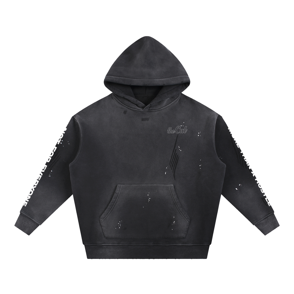 Not for Everyone Vintage Washed Frayed Fleece Hoodie