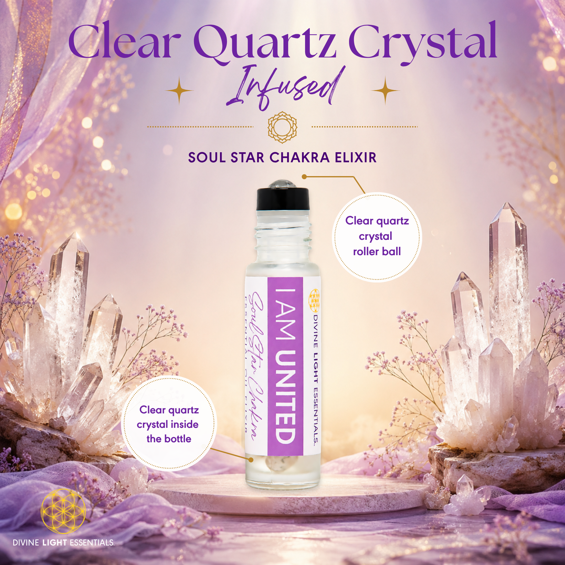 I Am United Essential Oil Elixir - Soul Star Chakra - Unity Consciousness - Oneness