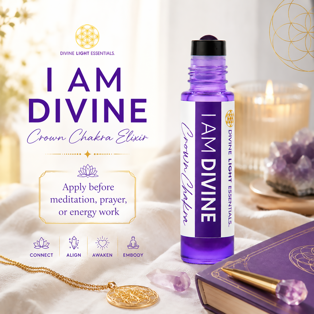 I Am Divine Essential Oil Elixir - Crown Chakra - Spiritual Guidance - Divinity - Intuition